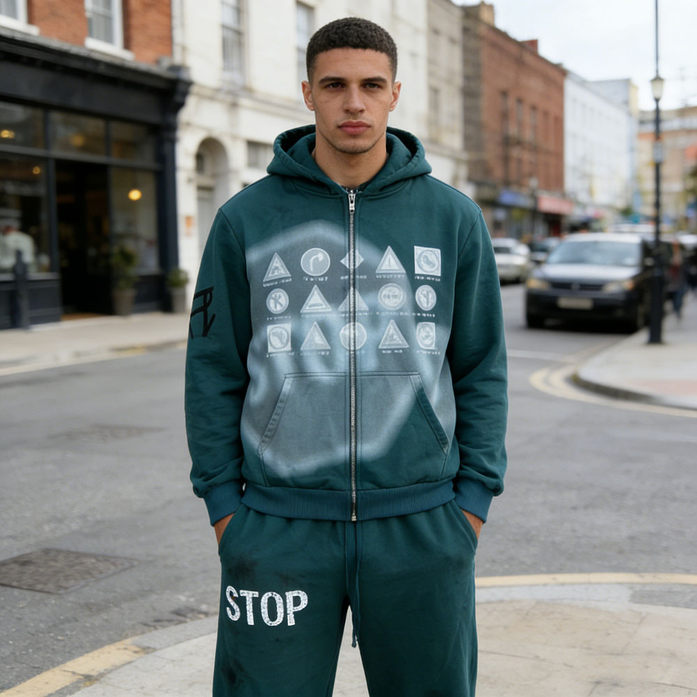 XH-Fashion Street Style Men's Printed Hoodie Hoodie And Sweatpants Set Men Tracksuit Manufacturer