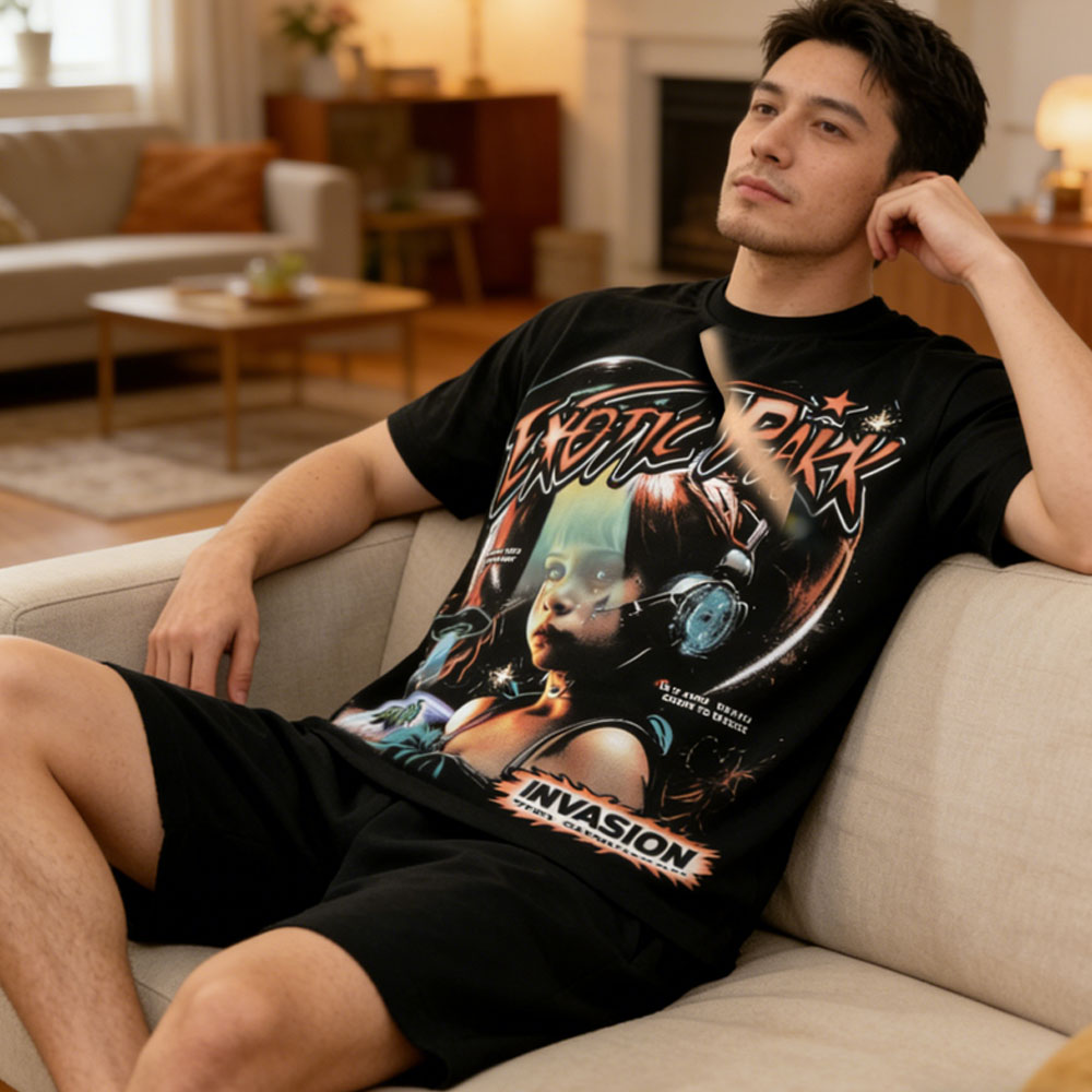 XH-Fashion Pure Cotton Men's T-Shirt with Print - Stylish and Comfortable  Men Tracksuit Manufacturer-product
