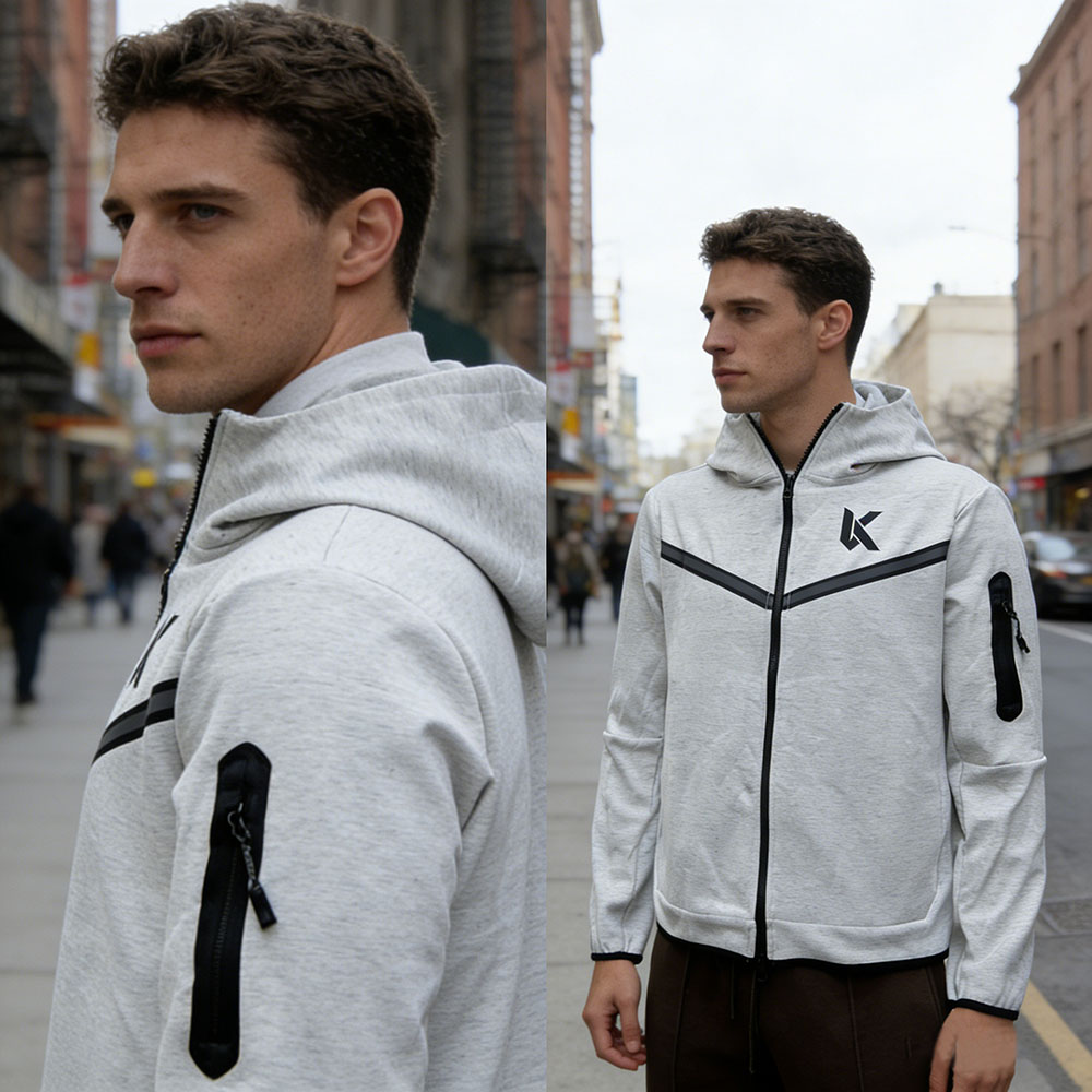 Street Style Men's Printed Hoodie Hoodie And Sweatpants Set Men Tracksuit Manufacturer-product
