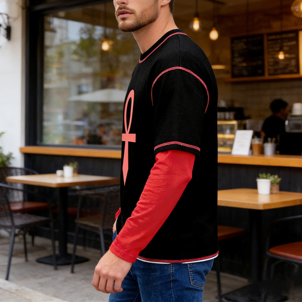 XH-Fashion Customizable Distressed Cotton Tee - Edgy Streetwear Style-product