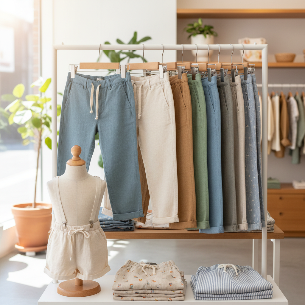 Linen Trousers For Kids' Wear Specialty Stores