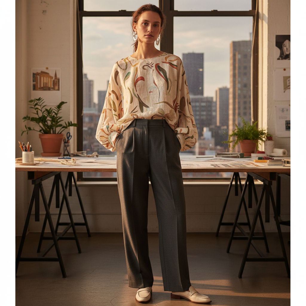 Long Sleeve Blouse For Creative Design Studios