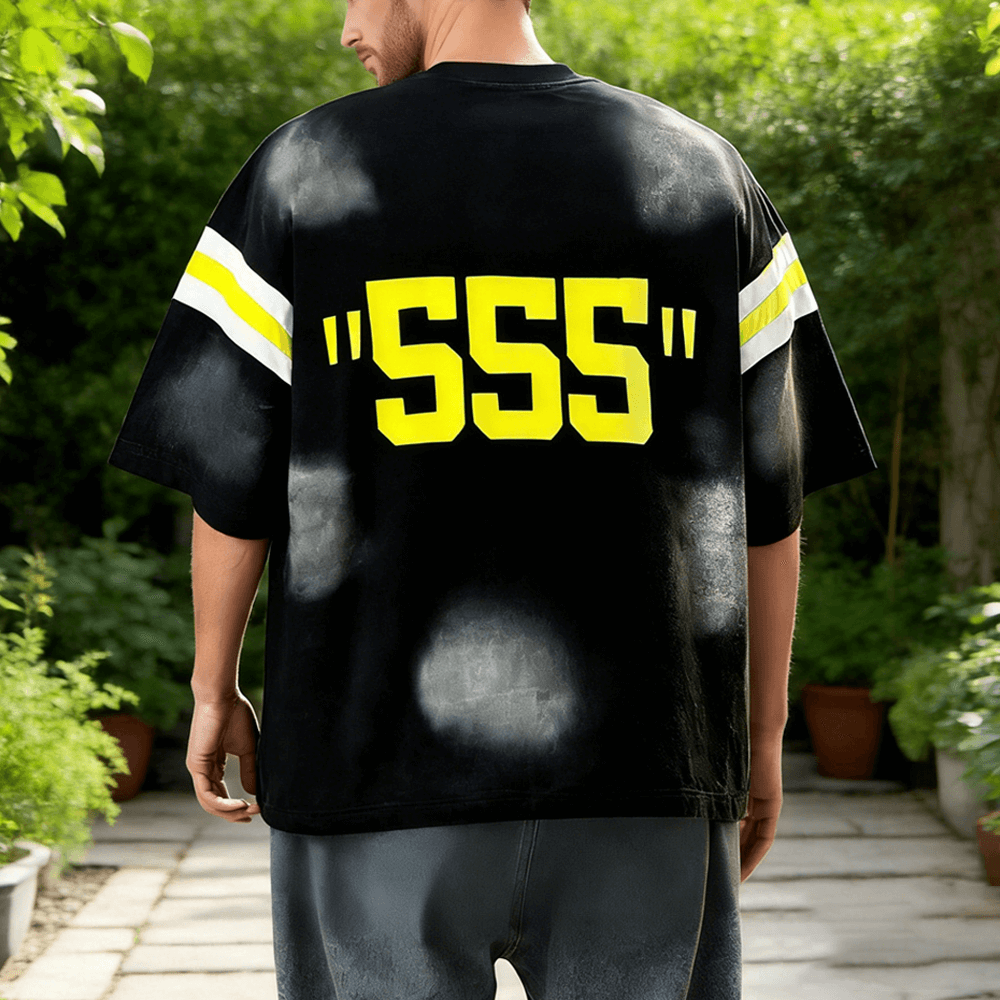 XH-Fashion Customize Men Contrast Color Round Neck T-shirt-1-product