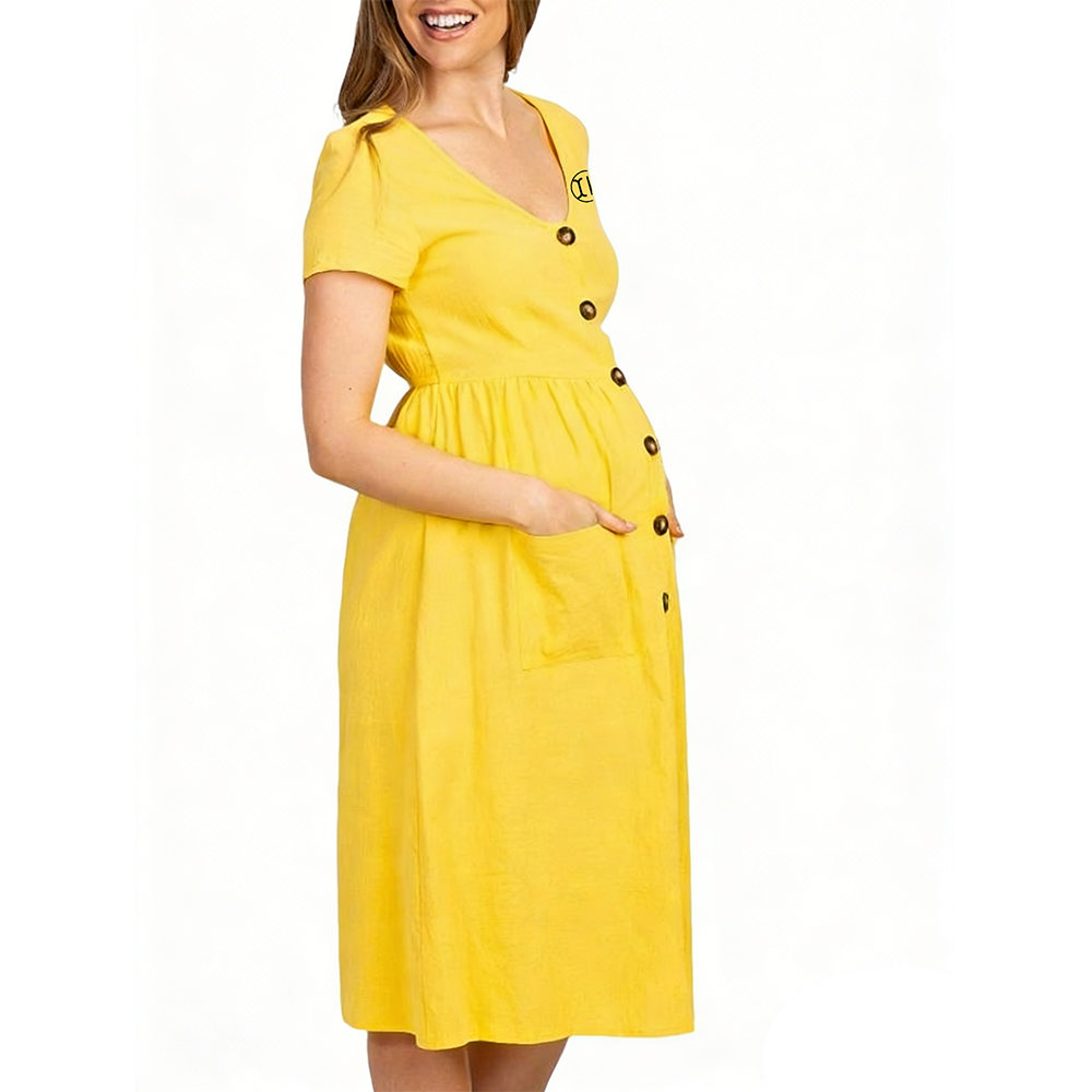 XH-Fashion Maternity Long Dress - Elegant Women's Maxi Dress for Expecting Moms Women Dress Manufacturer